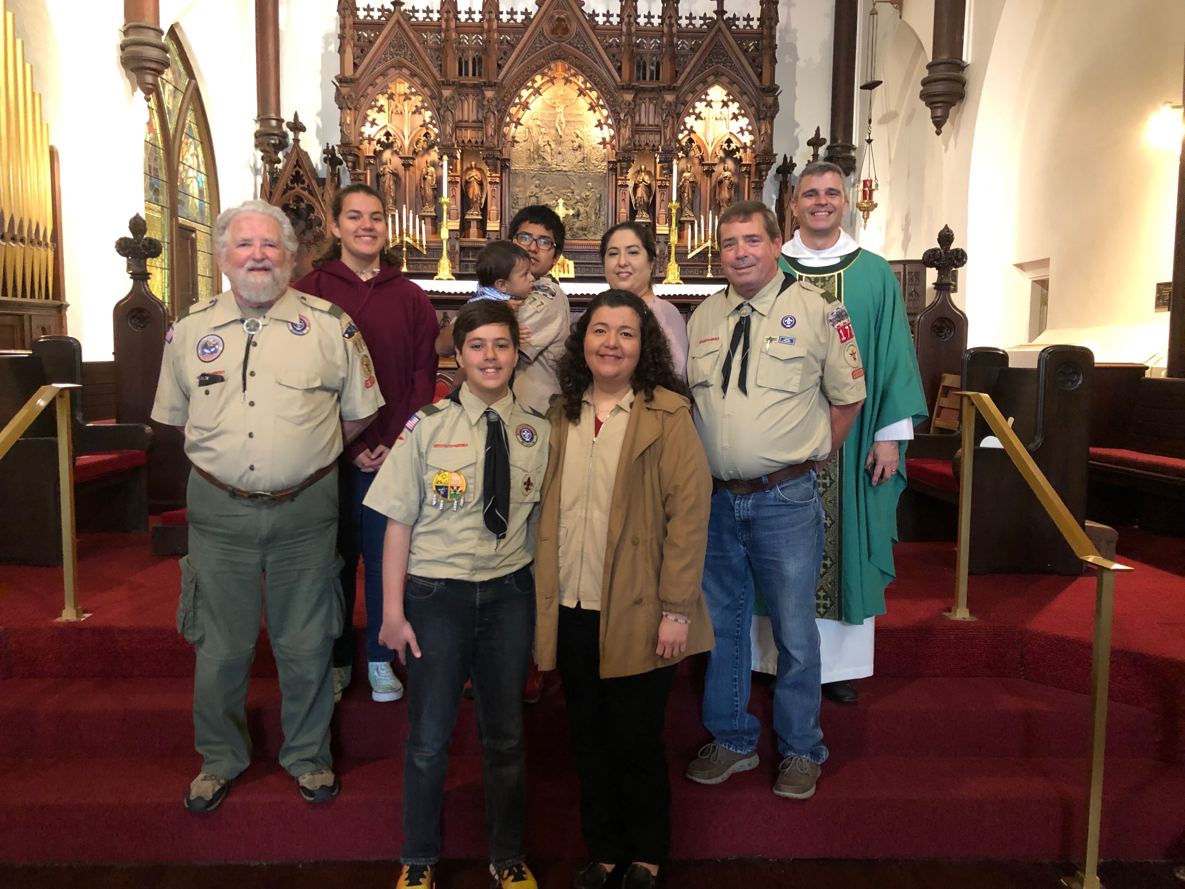 Picture of Scouts with Fr. Nick